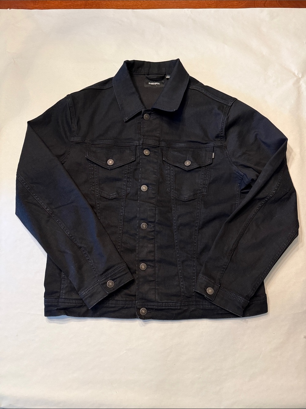 Diesel Black Denim Shirt Jacket - Classic Button-Front